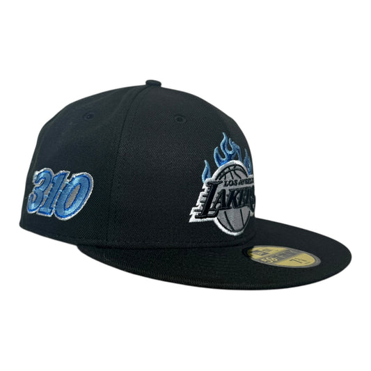 Los Angeles Lakers "310 Area Code" Fire Pack Hat Club New Era 59Fifty Fitted Hat