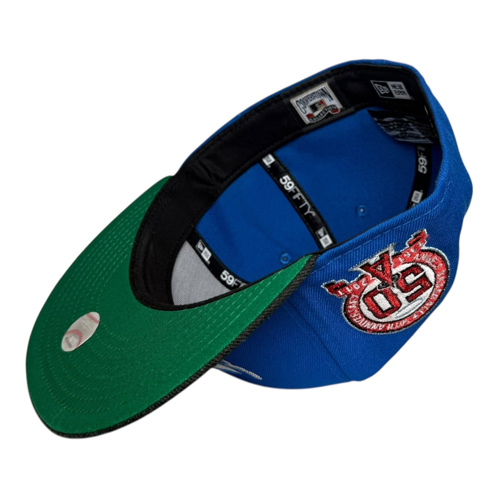Homegame New York Los Angeles Angels 50th Anniversary Homegame NYC New Era 59Fifty Fitted Hat Blue Azure/Heather Black
