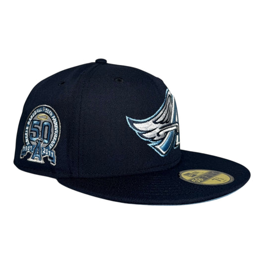 Los Angeles Angels 50th Anniversary Navy New Era 59Fifty Fitted Hat