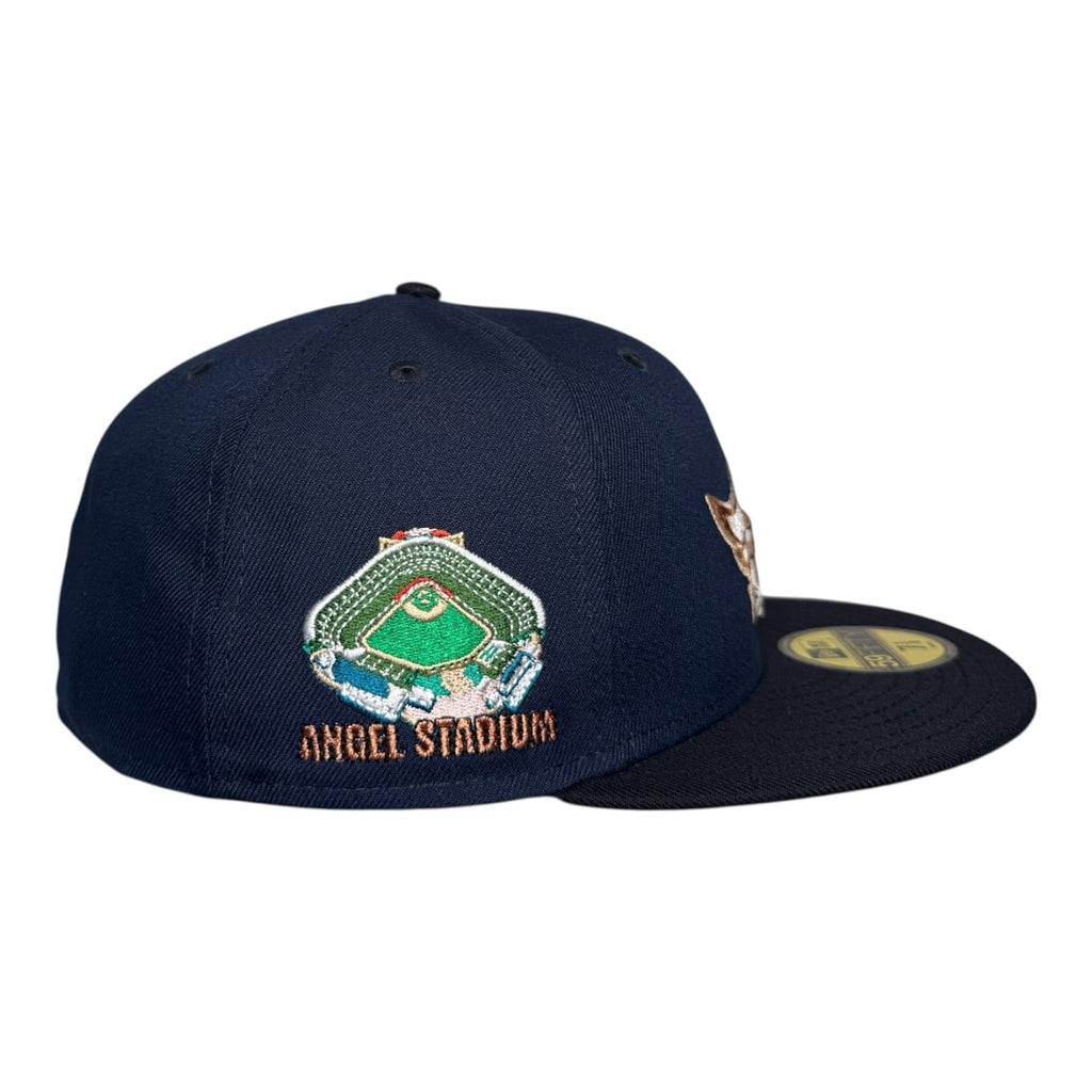 The Hat Wall Los Angeles Angels Oceanside Blue Navy Angel Stadium New Era 59Fifty Fitted Hat