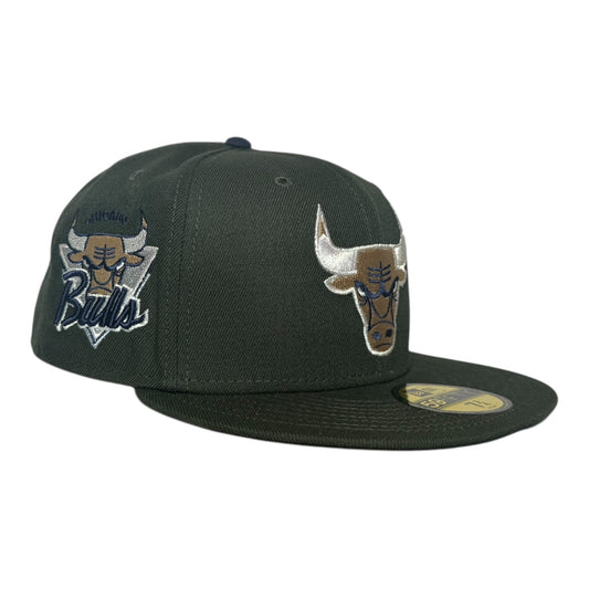 Chicago Bulls "Taurus" Seaweed Green New Era 59Fifty Fitted Hat