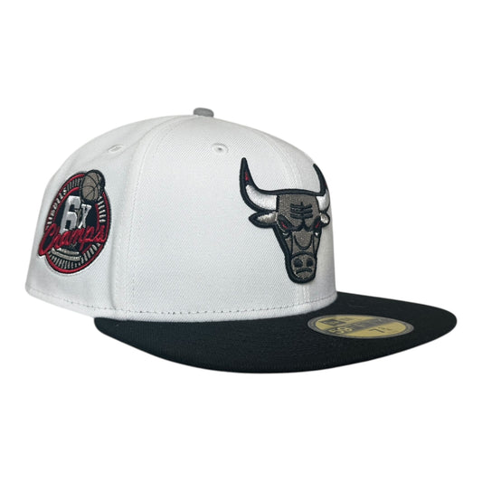 Chicago Bulls 6x Champions Black/White New Era 59Fifty Fitted Hat