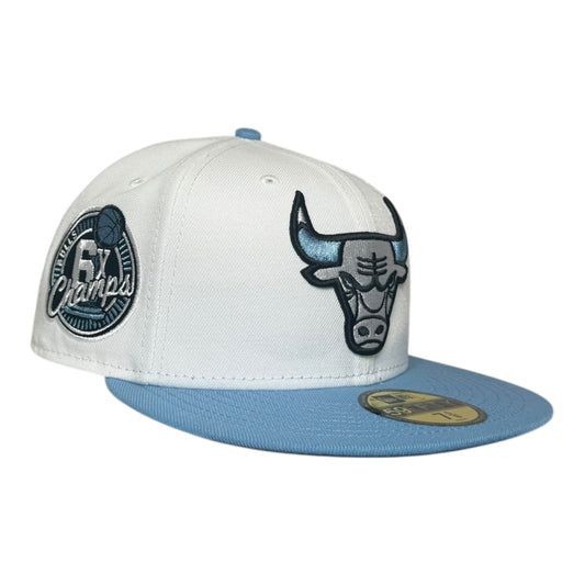 Chicago Bulls 6x Champions Sky Blue/White New Era 59Fifty Fitted Hat