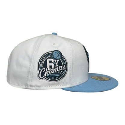 Chicago Bulls 6x Champions Sky Blue/White New Era 59Fifty Fitted Hat