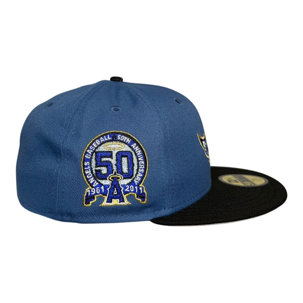 The Hat Wall Los Angeles Angels 50th Anniversary New Era 59Fifty Fitted Hat Indigo