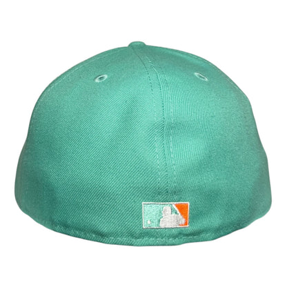 Los Angeles Angels 40th Anniversary New Era 59Fifty Fitted Hat Teal Orange UV
