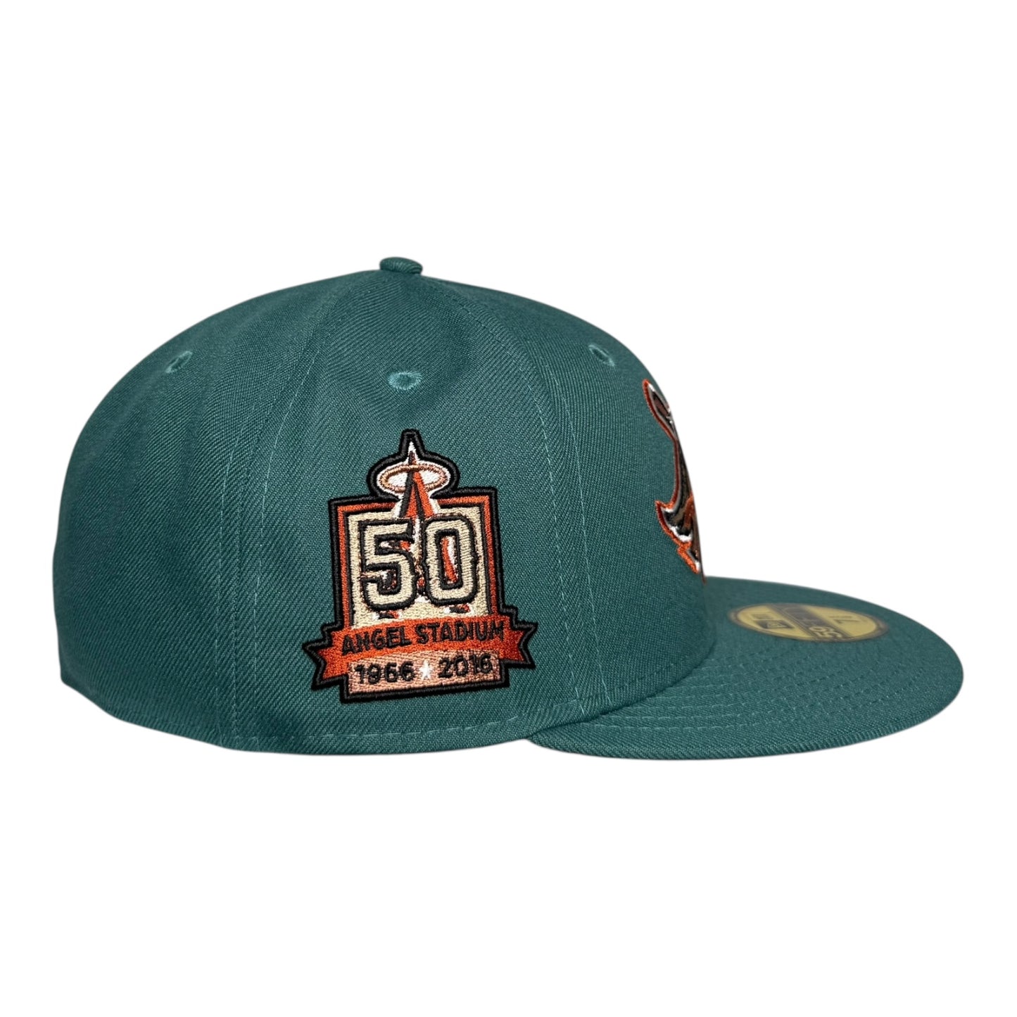 Los Angeles Angels 50th Anniversary Pine Green New Era 59Fifty Fitted Hat