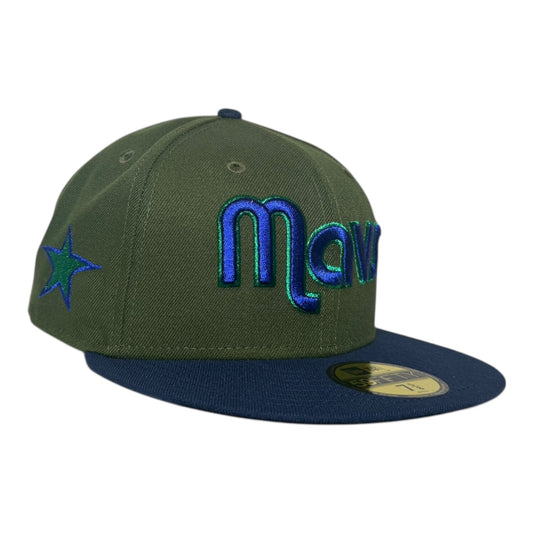 Dallas Mavericks Rifle Oceanside Metallic Two Tone New Era 59Fifty Fitted Hat