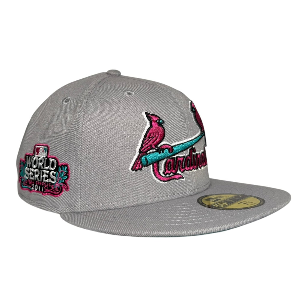 The Hat Wall St. Louis Cardinals 2011 World Series New Era 59Fifty Fitted Cap Teal UV