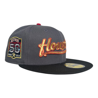 F 150 Goose 50 Year Gray Black Rushmore Houston Astros New Era Hat 5950 Fitted