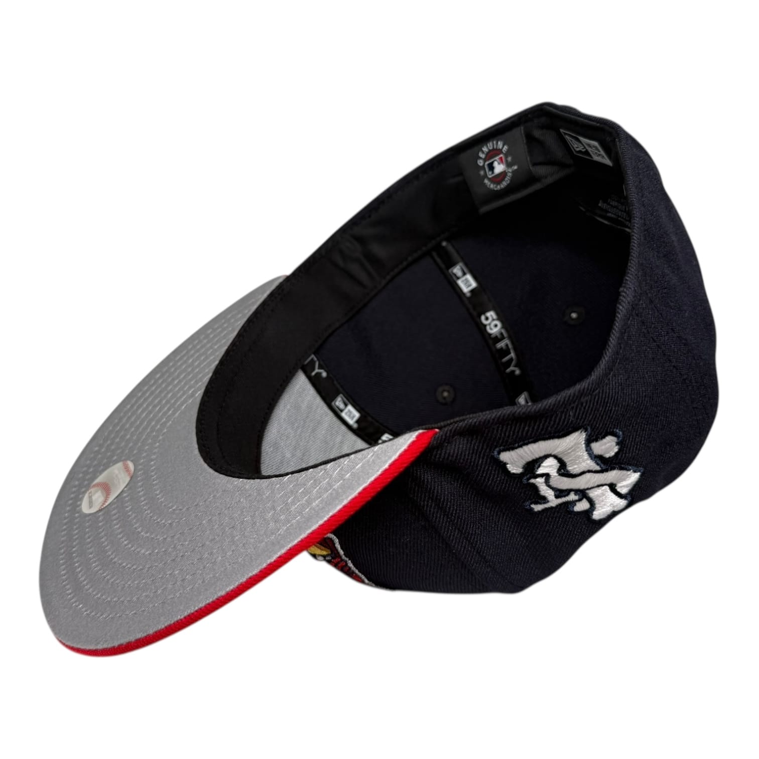 The Hat Wall St. Louis Cardinals STL Patch Navy Scarlet Red New Era 59Fifty Fitted Hat