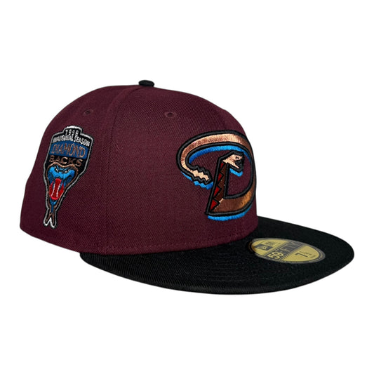 Arizona Diamondbacks 1998 Inaugural Season New Era 59Fifty Fitted Hat Maroon