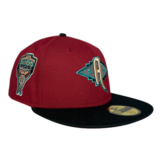 Arizona Diamondbacks "ANSWERBACKS" New Era 59Fifty Fitted Hat - Brick/Black/Pinky UV