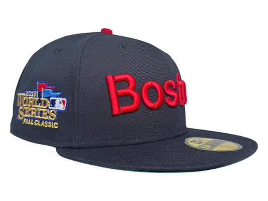 Boston Red Sox World Series 2013 Champions Navy Throwback Edition New Era 59Fifty Fitted Hat