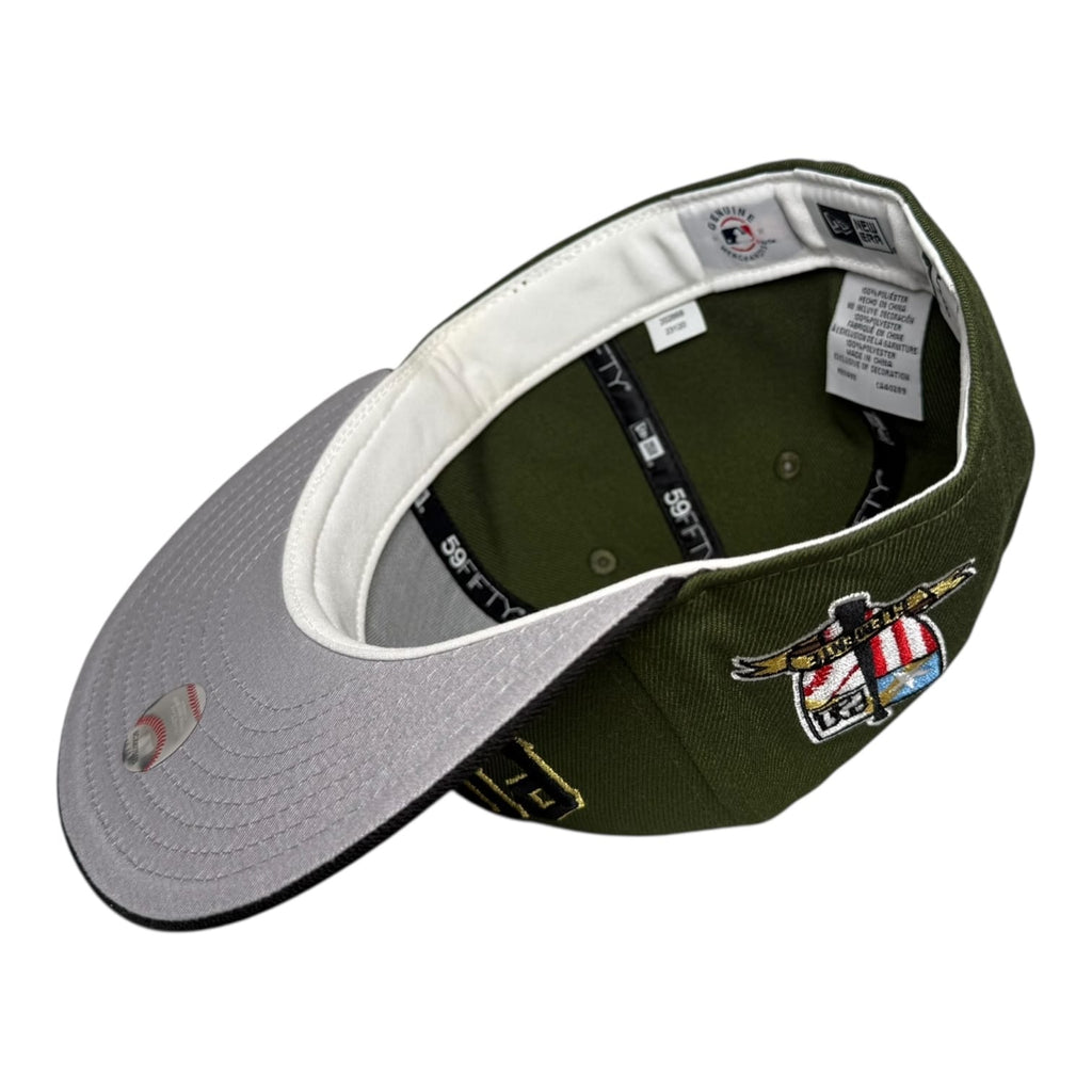 Hat Dreams Pittsburgh Pirates Clemente Olive Green New Era 59Fifty Fitted Hat