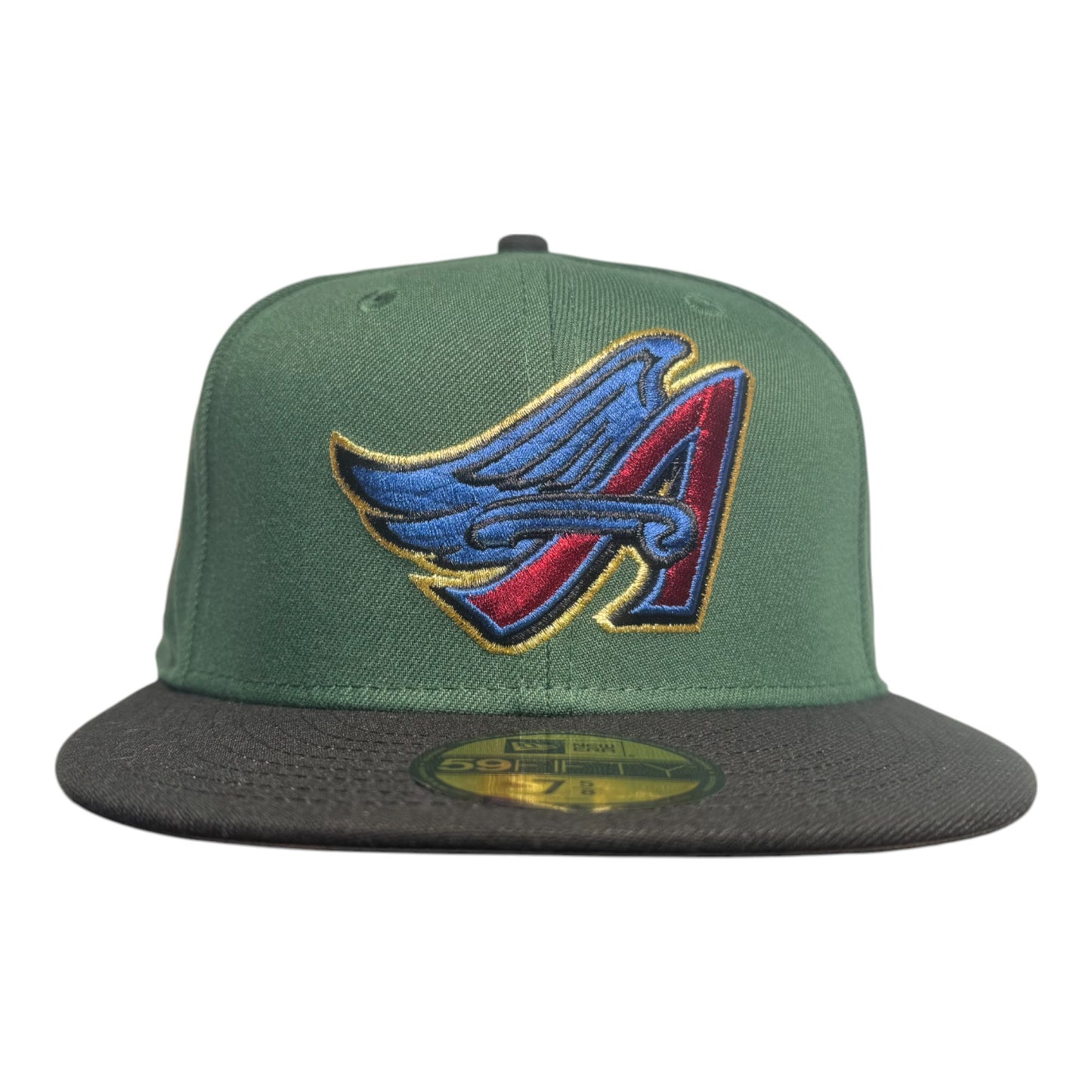 Los Angeles Angels Black Visor Gray Bottom 50th Anniversary Patch New Era 59Fifty Fitted