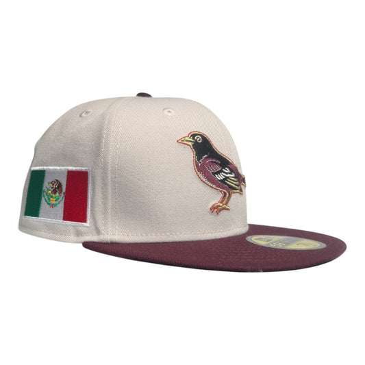 Baltimore Orioles Stone Cardinal 2 Tone Mexico Flag SP New Era 59Fifty Fitted Hat