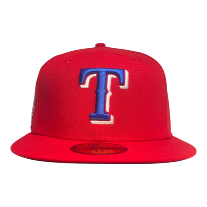 Texas Rangers 40th Anniversary Red New Era Fitted Hats