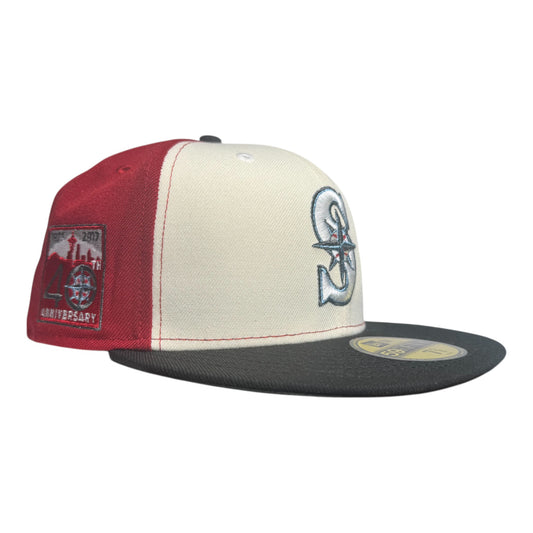 Seattle Mariners 40th Anniversary Chrome White/Black 59Fifty New Era