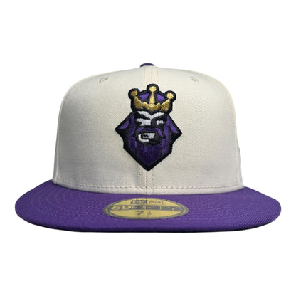 Los Angeles Kings 25th Anniversary Chrome Two Tone Throwback Edition New Era 59Fifty Fitted Hat