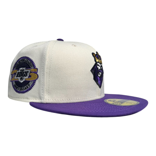 Los Angeles Kings 25th Anniversary Chrome Two Tone Throwback Edition New Era 59Fifty Fitted Hat