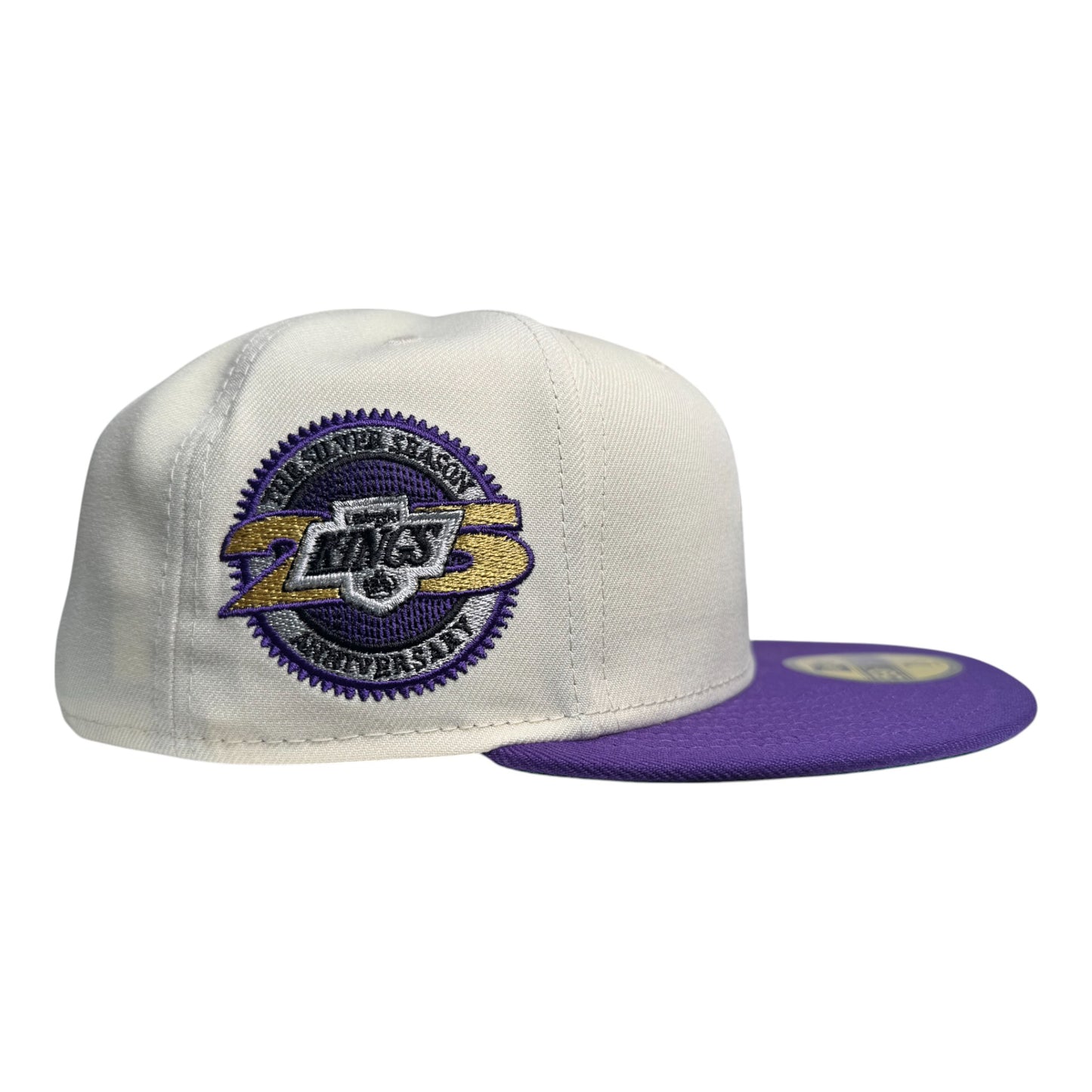 Los Angeles Kings 25th Anniversary Chrome Two Tone Throwback Edition New Era 59Fifty Fitted Hat