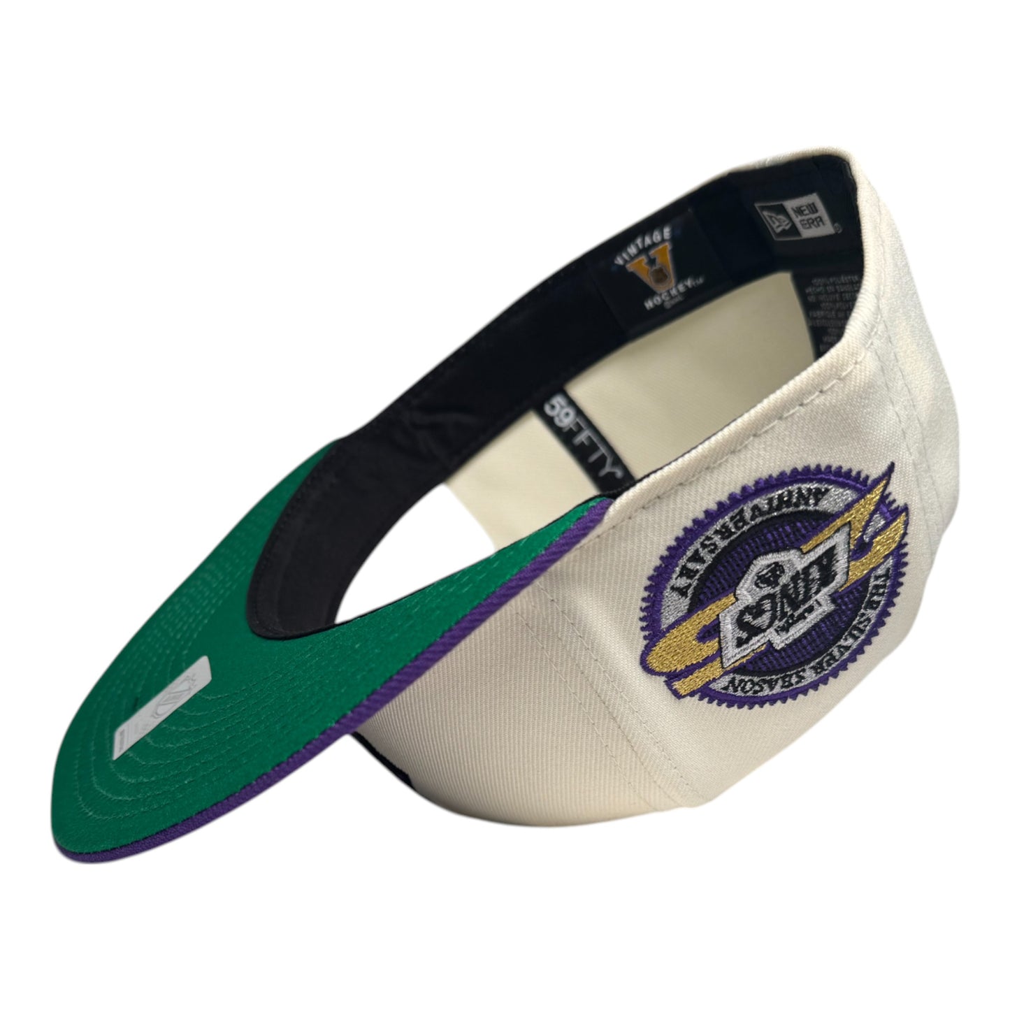 Los Angeles Kings 25th Anniversary Chrome Two Tone Throwback Edition New Era 59Fifty Fitted Hat
