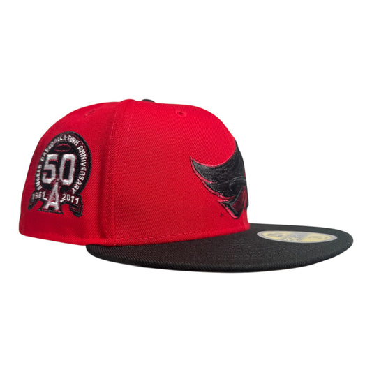 Anaheim Angels "Red Black" 50th Anniversary New Era 59Fifty Fitted Hat