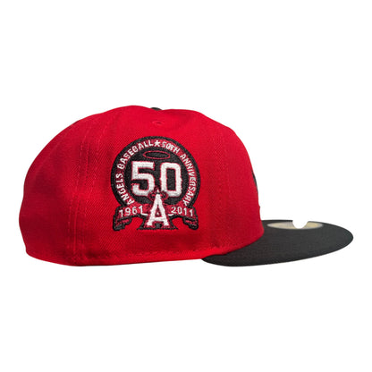 Anaheim Angels "Red Black" 50th Anniversary New Era 59Fifty Fitted Hat