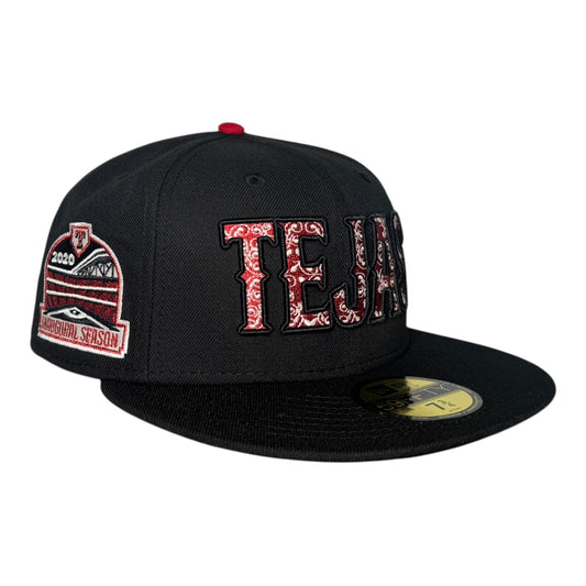 Texas "Tejas" Rangers NewEra 59Fifty Fitted Hat - Black