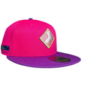 The Hat Wall Ty Mathis Murakami Chicago White Sox 59Fifty fitted hat in hot pink and purple with diamond logo